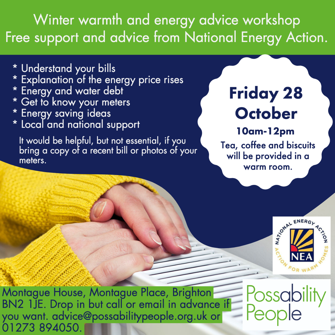 Winter warmth end energy workshop poster